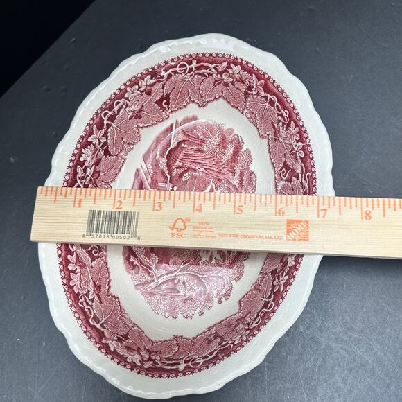 Mason’s Vista Red Mulberry Transferware Bowls Set of 3 Oval Ironstone England - Picture 5 of 16
